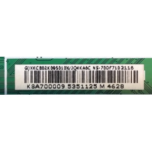 MAIN PARA TV INSIGNIA NUMERO DE PARTE XKCB02K095 / 715GA715-M01-005G / G)XKCB02K095 / DISPLAY CV700U2-T01 / PANEL TPV700B5-U2T01.D REV:S02S / NUMERO DE DISPLAY CV700U2-T01 / MODELO NS-70DF710NA21